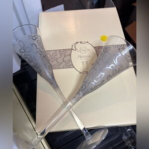 Lenox Crystal Toasting Flutes NEW IN BOX